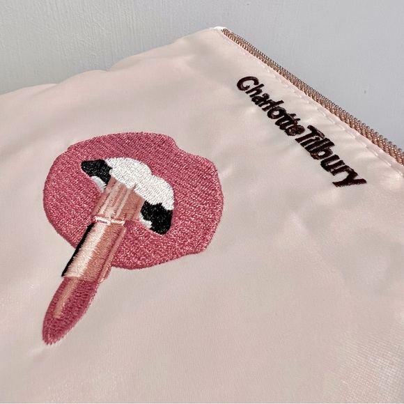NEW Charlotte Tilbury blush pink lipstick lips pillow talk make up cosmetic bag - Picture 2 of 5
